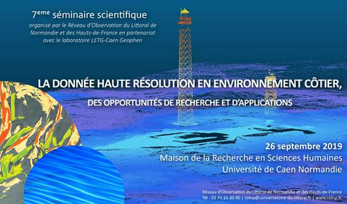 7ème séminaire du ROL "La donnée haute résolution en environnement côtier, des opportunités de recherche et d'applications"