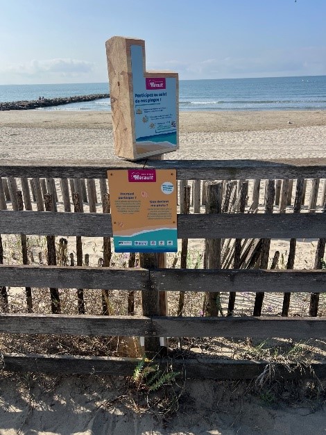 Borne d'observation des plages